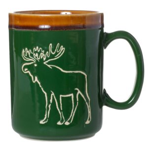 cape shore 18oz hand glazed stoneware pottery mug, multiple styles available (moose)