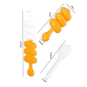 nanaxagly Rice Ball Molds DIY Sushi Balls Making Mould Kitchen Diningroom Tools for Shake DIY Lunch with a Mini Rice Spoon