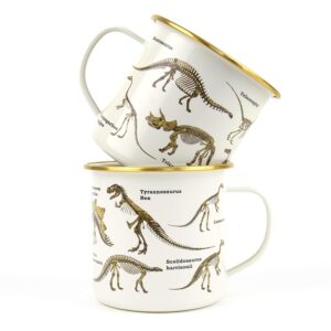 Gift Republic Dinosaur Enamel-Mug, 1 Count (Pack of 1), Multi, 500ml