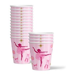 Little Ballerina Birthday Party Supplies Set Plates Napkins Cups Tableware Kit for 16