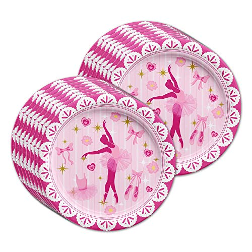 Little Ballerina Birthday Party Supplies Set Plates Napkins Cups Tableware Kit for 16