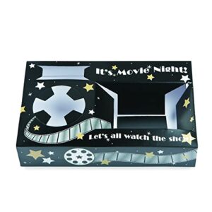 movie night snack trays hold popcorn, box of candy and drink for movie night supplies - 24 trays
