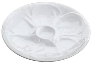 maine man oyster plate, fine white porcelain, 9-inch