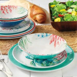 Melamine Sea Life 12-Piece Sealife Dinnerware Set