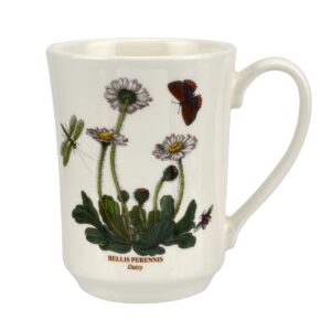 portmeirion botanic garden collection flared tankard mug | 14 oz coffee mug with sweet william motif | made in england from fine earthenware | dishwasher safe