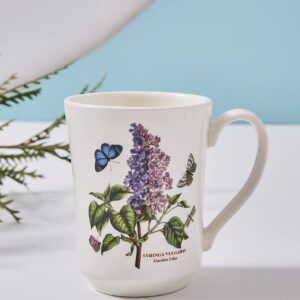 Portmeirion Botanic Garden Collection Flared Tankard Mug | 14 Oz Coffee Mug with Sweet William Motif | Made in England from Fine Earthenware | Dishwasher Safe