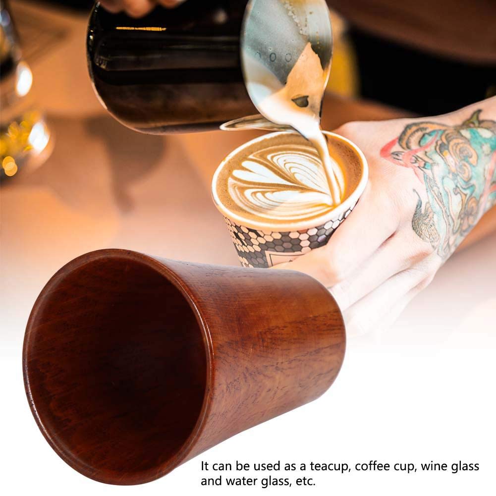 Fdit Top-Grade Natural Solid Wooden Tea Cofee Cup Wine Mug