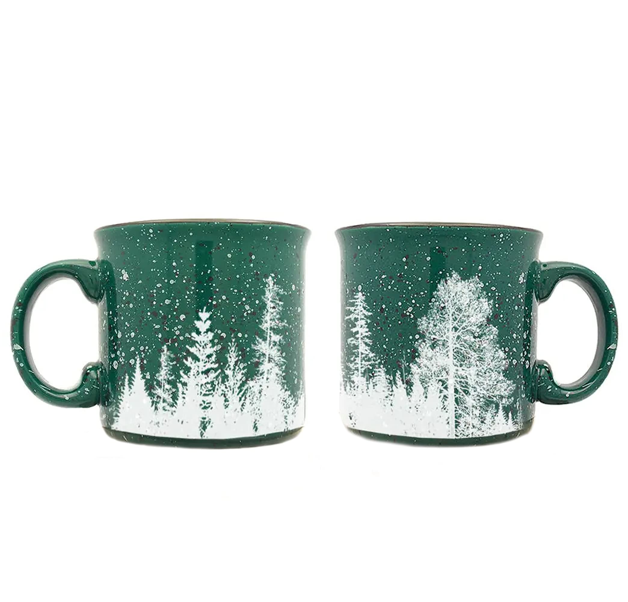 Black Lantern Coffee Mugs – Forest Landscape Ceramic Coffee Mug for Women and Men - Coffee Cappucino and Hot Chocolate Mugs - Rustic Campfire Coffee Mug