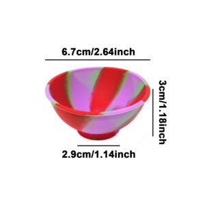 HONBAY 4PCS Mini Multi-color Silicone Pinch Bowls for Condiments Candy or Small DIY Crafts