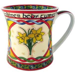 Royal Tara Set Welsh Red Dragon Cup, Welsh Daffodil Mug & Welsh Brew Tea(50 Teabags)