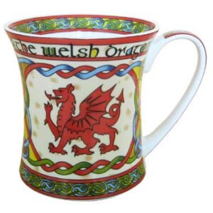 Royal Tara Set Welsh Red Dragon Cup, Welsh Daffodil Mug & Welsh Brew Tea(50 Teabags)