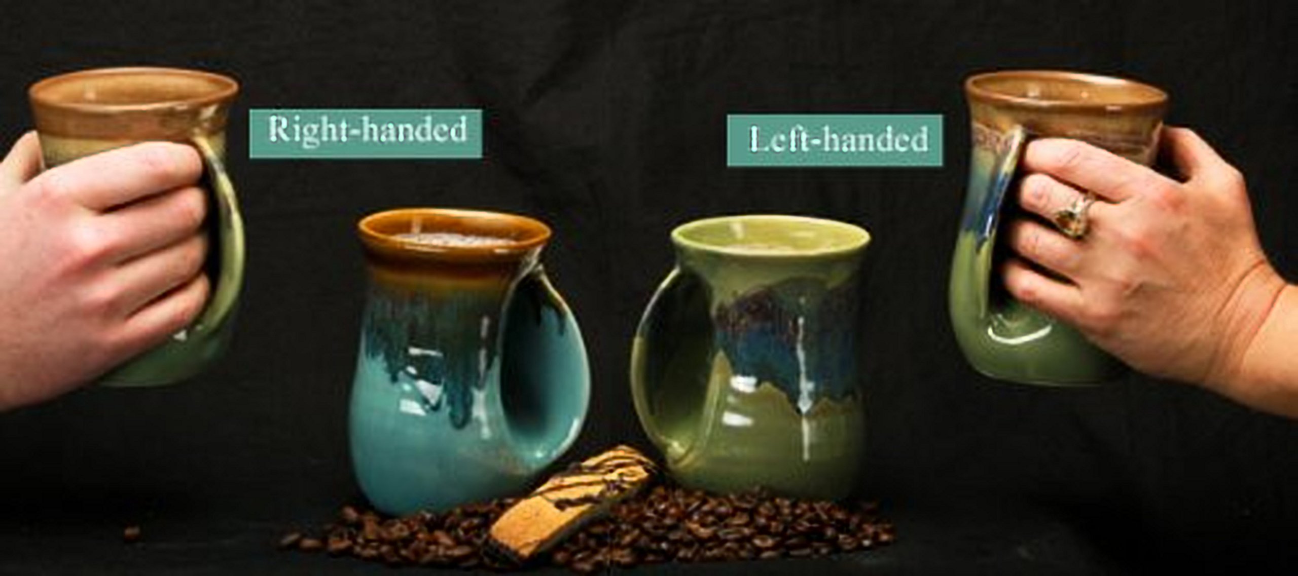 Clay in Motion Handwarmer Mug - Left Hand (Island Oasis)