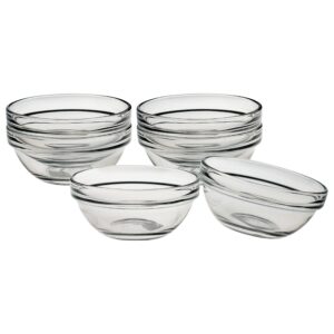 luminarc stackable 3-1/2 inch pinch glass bowl, set of 6