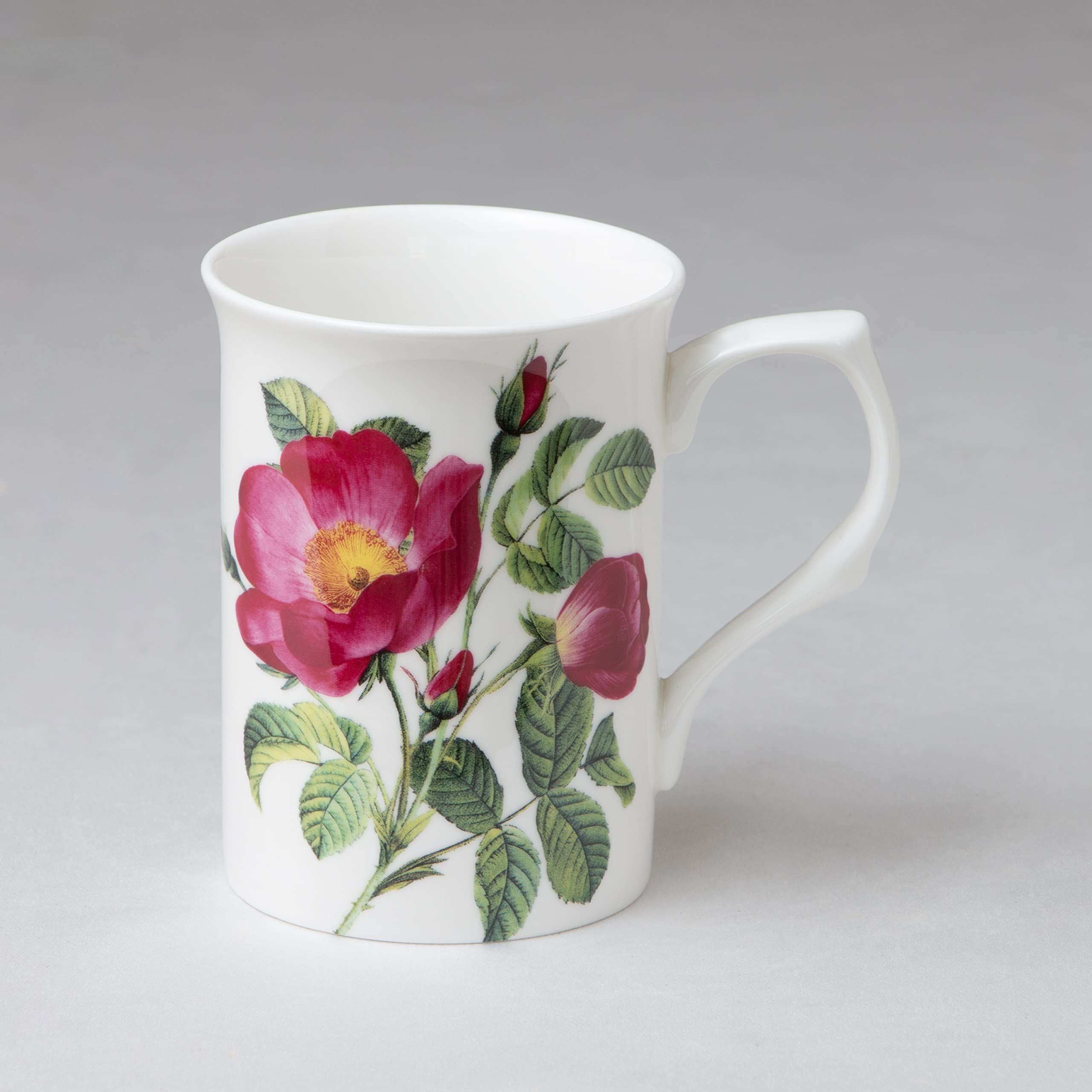 Grace Teaware Bone China Coffee Tea Mugs 9-Ounce, Assorted Set of 4 (English Tea Floral)