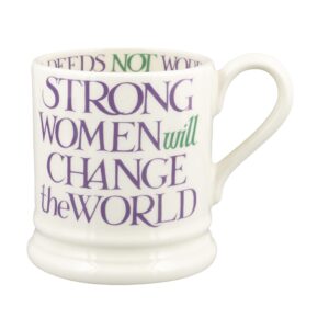 emma bridgewater handmade ceramic purple toast strong women script gift half-pint coffee and tea mug