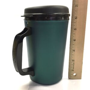 GAMA Electronics 20 oz ThermoServ Foam Insulated Coffee Mug Black/Green Two Pack