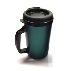 GAMA Electronics 20 oz ThermoServ Foam Insulated Coffee Mug Black/Green Two Pack