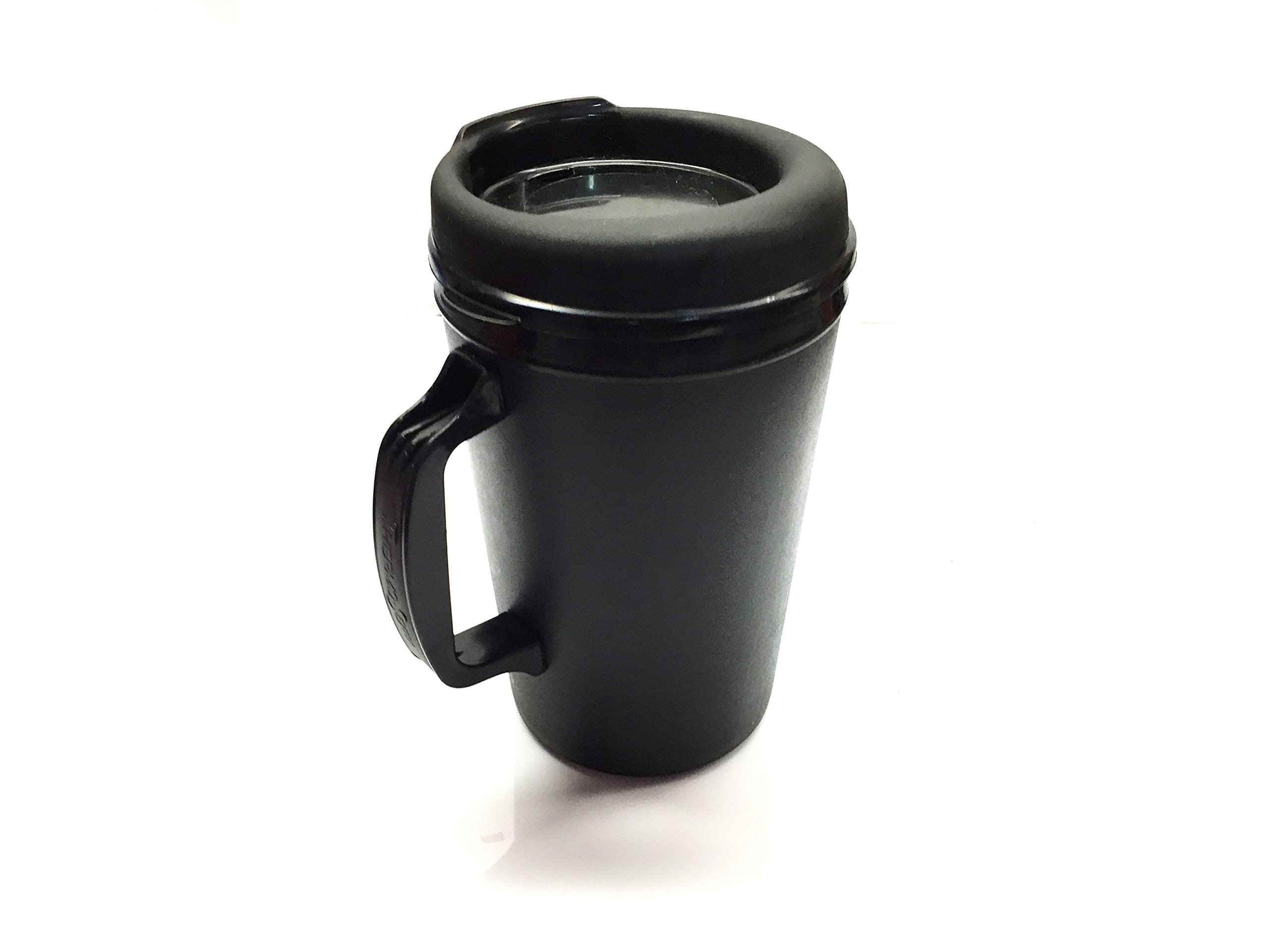 GAMA Electronics 20 oz ThermoServ Foam Insulated Coffee Mug Black/Green Two Pack