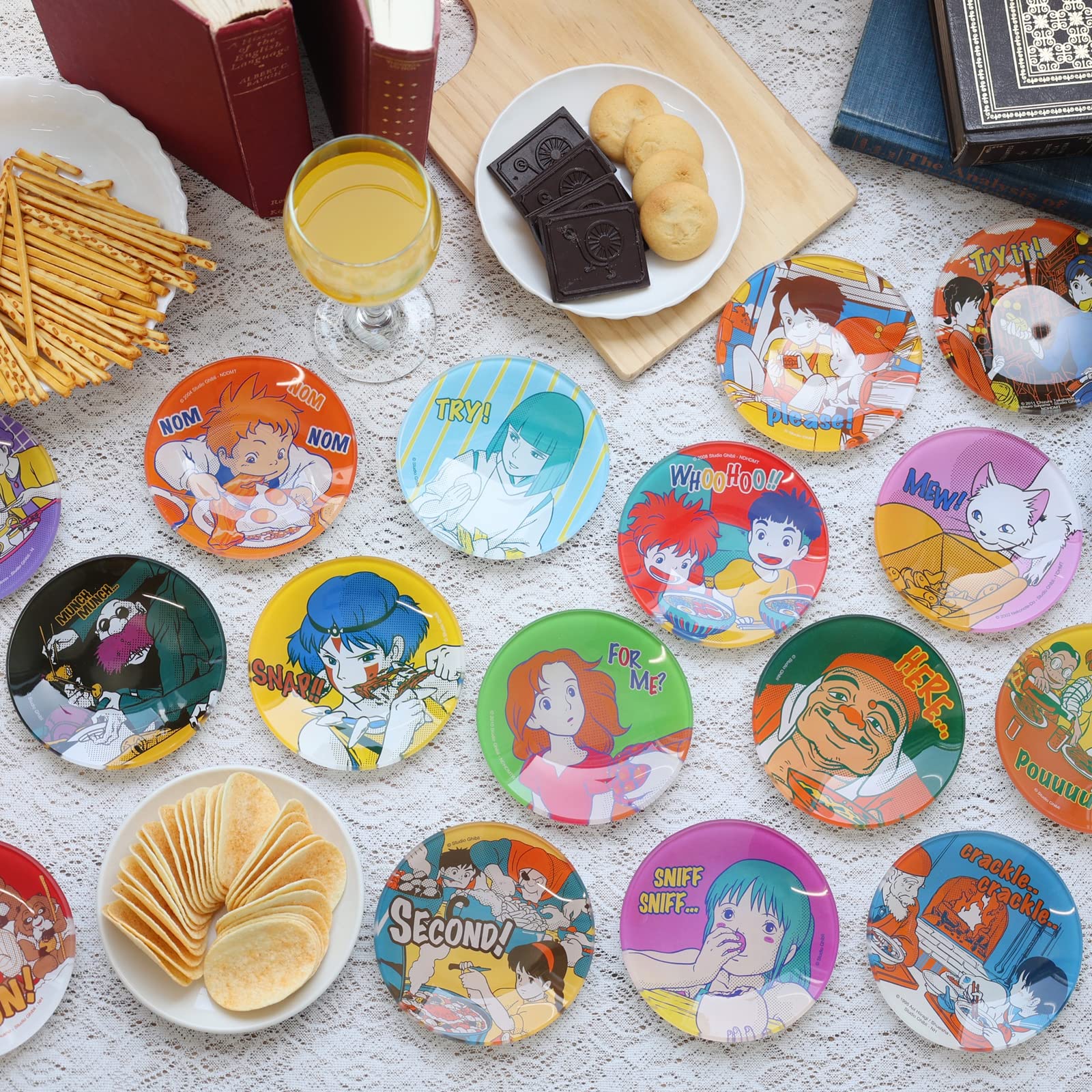 Benelic Kiki's Delivery Service Yummy Mini Round Appetizer Glass Plate 4.33" x 4.33" (Slppp..)