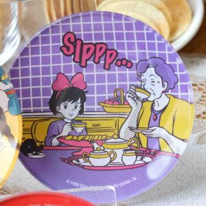 Benelic Kiki's Delivery Service Yummy Mini Round Appetizer Glass Plate 4.33" x 4.33" (Slppp..)