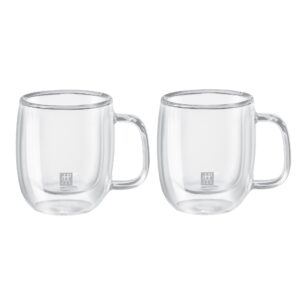 zwilling glass j.a. henckels espresso mug set, white 2 count (pack of 1)