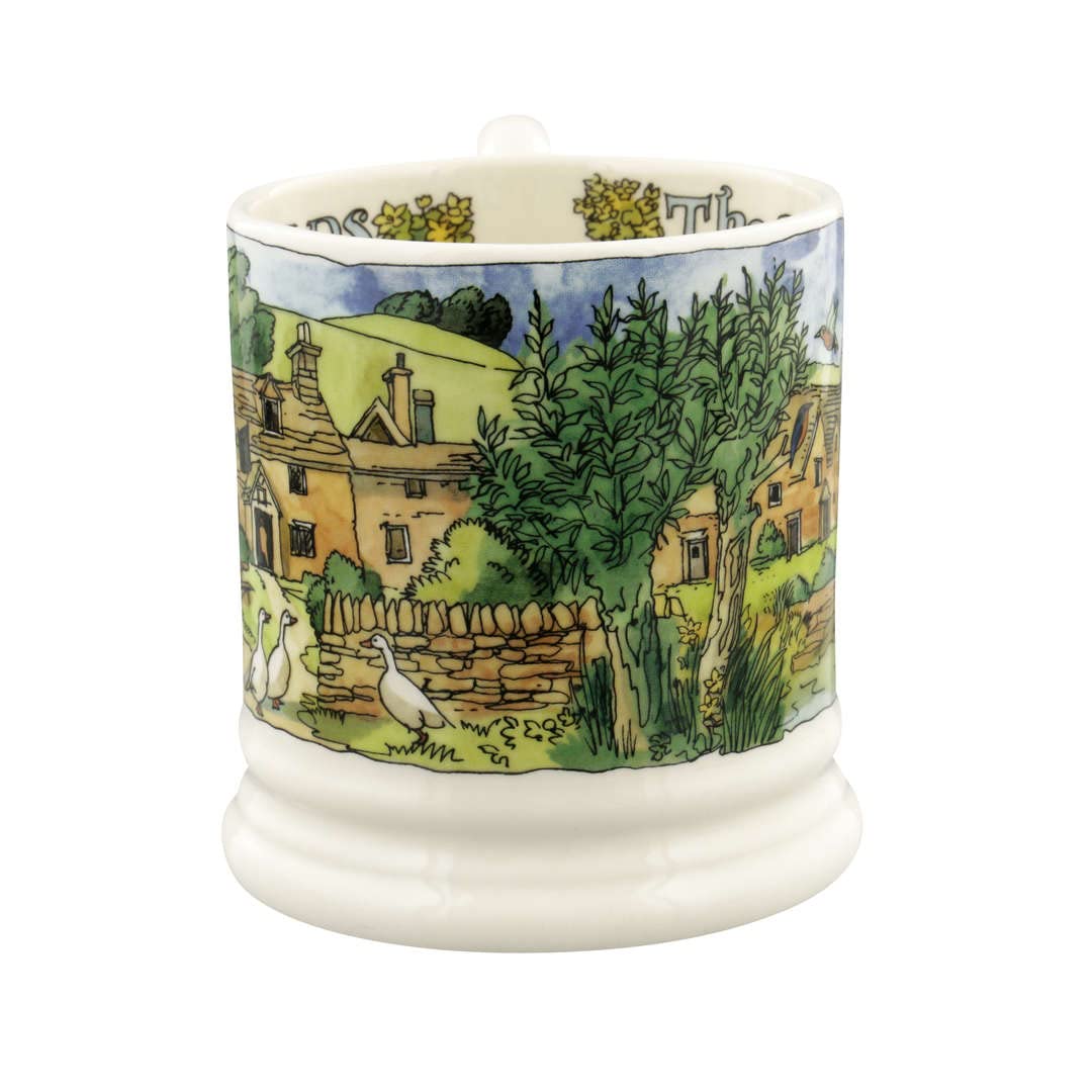 Emma Bridgewater Boho Handmade Ceramic Landscapes Of Dreams Cotswolds England Gift Half-Pint Coffee and Tea Mug
