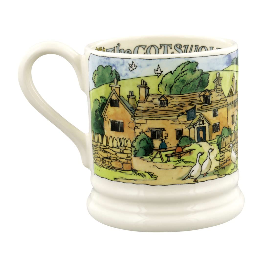 Emma Bridgewater Boho Handmade Ceramic Landscapes Of Dreams Cotswolds England Gift Half-Pint Coffee and Tea Mug