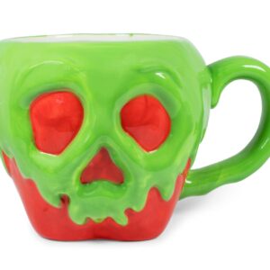 Disney Evil Queen Poison Apple Sculpted Ceramic Mug | Holds 20 Ounces