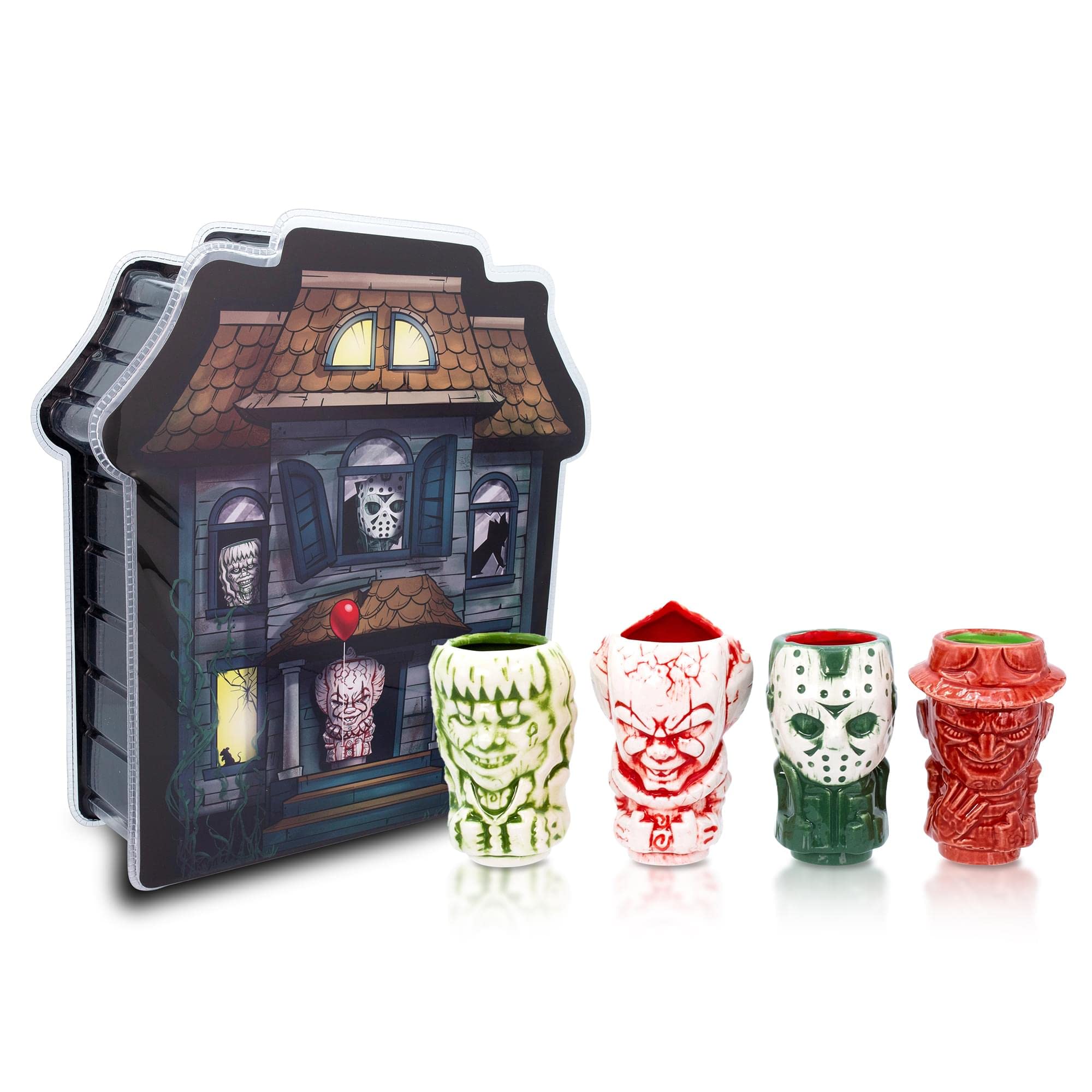 Geeki Tikis Horror Mini Muglets 4-Pack | Regan, Jason, Pennywise, Freddy