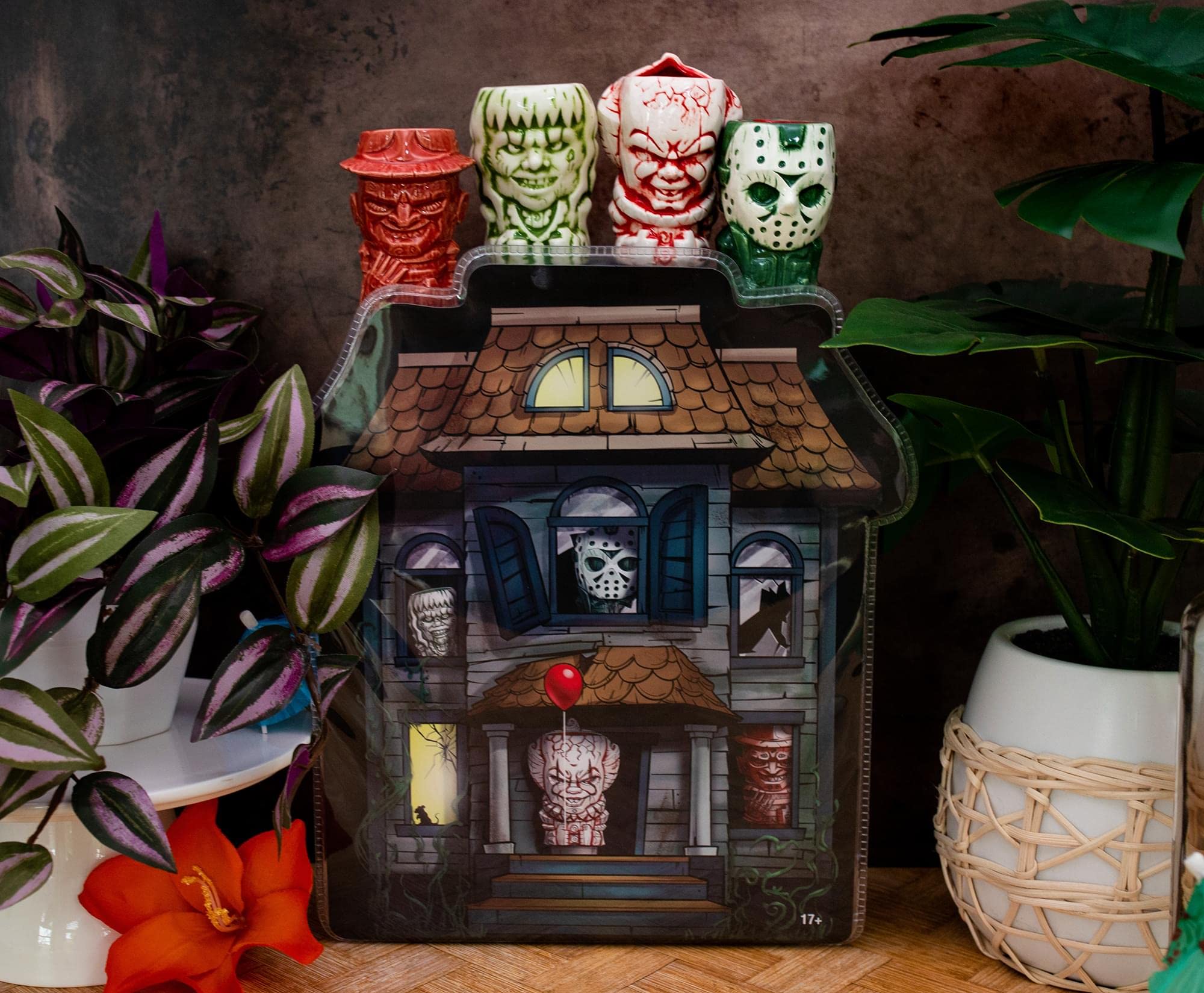 Geeki Tikis Horror Mini Muglets 4-Pack | Regan, Jason, Pennywise, Freddy