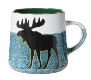 cape shore 16oz stoneware glazed artisan mug (moose)