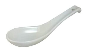 chinese porcelain soup spoons in white color - set of 4