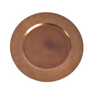 SARO LIFESTYLE Charger Plates with Classic Design (Set of 4) Copper