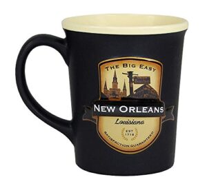 americaware - city of new orleans souvenir ceramic coffee mug/cup - 18oz