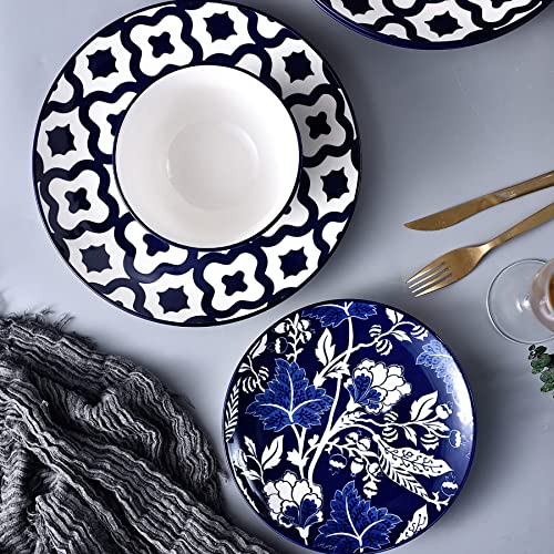 Wisenvoy Dinnerware Sets Plates and Bowls Sets Ceramic Dish Set Plate Set Stoneware Dinnerware Set Dishes Set for 4