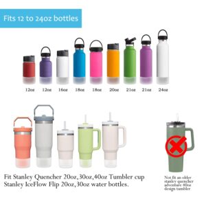 Silicone Boot for Stanley 40 oz Quencher Adventure-Stanley IceFlow 20oz 30oz Rubber Bottom Tumbler Accessories,Protective Water Bottle Bottom Sleeve Cover,BPA Free (Grey+Transparent)