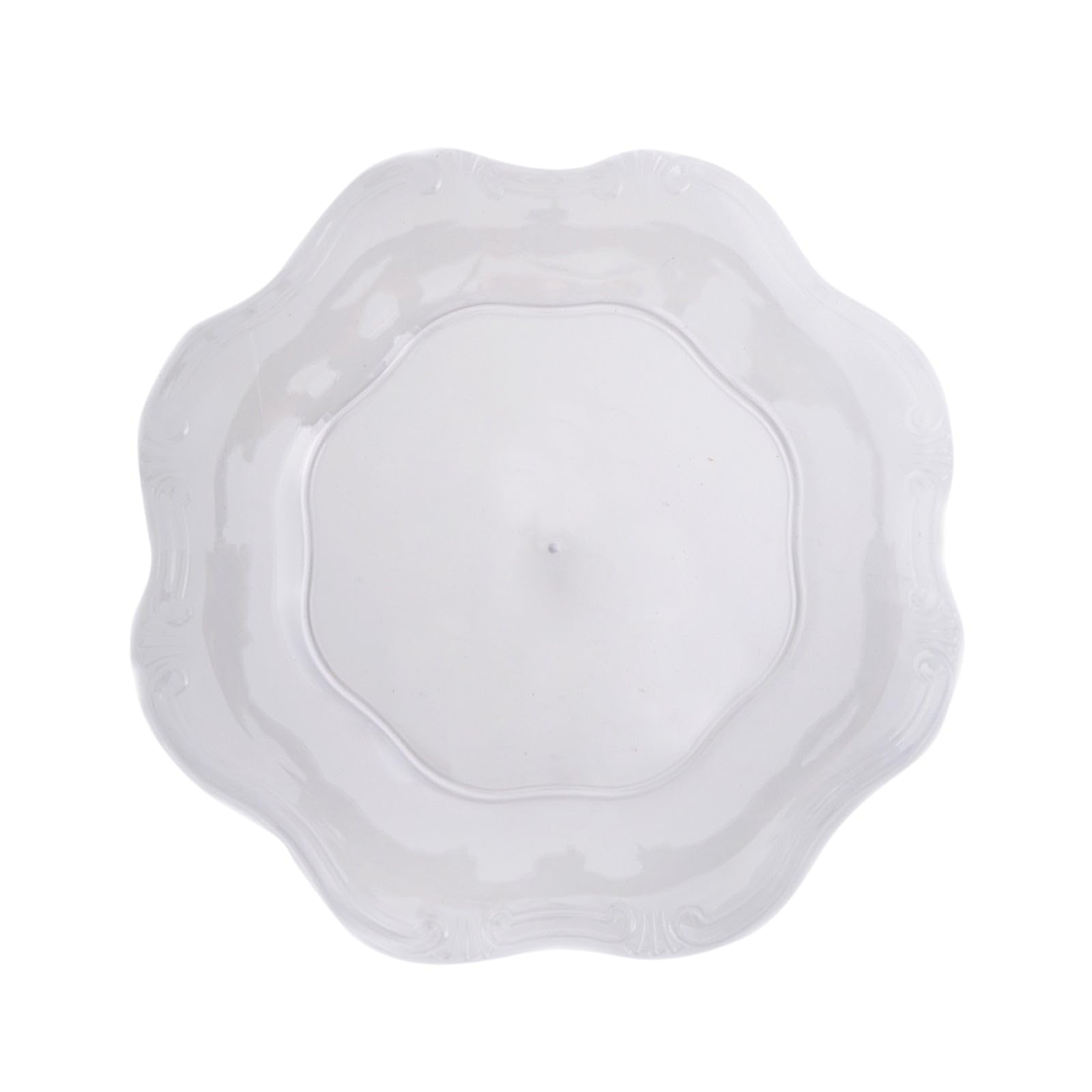 Efavormart 6 Pack 13" Clear Acrylic Round Baroque Charger Plates Dinner Charger Plates For Weddings Events