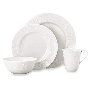 Lenox Opal Innocence Carved Dinnerware, 21.55 LB, 16-Piece Place Setting