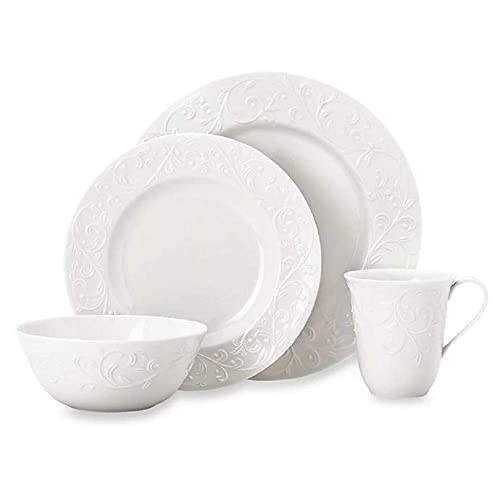 Lenox Opal Innocence Carved Dinnerware, 21.55 LB, 16-Piece Place Setting