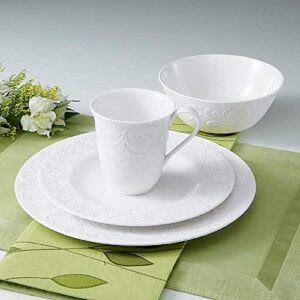 Lenox Opal Innocence Carved Dinnerware, 21.55 LB, 16-Piece Place Setting