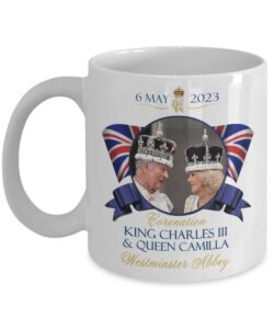 cyber hutt west king charles iii and queen camilla coronation commemorative coffee mug