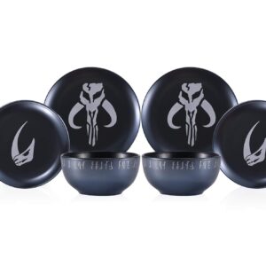 Star Wars The Mandalorian 8-Piece Limited Edition Stoneware Dinnerware Set