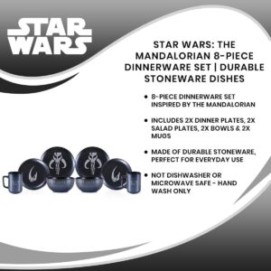 Star Wars The Mandalorian 8-Piece Limited Edition Stoneware Dinnerware Set