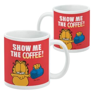 GRAPHICS & MORE Garfield Show me the Coffee! Ceramic Coffee Mug, Novelty Gift Mugs for Coffee, Tea and Hot Drinks, 11oz, White
