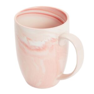 Juvale Set of 4 Pink Marble Ceramic Mugs for Coffee, Hot Cocoa, Tea (16oz)