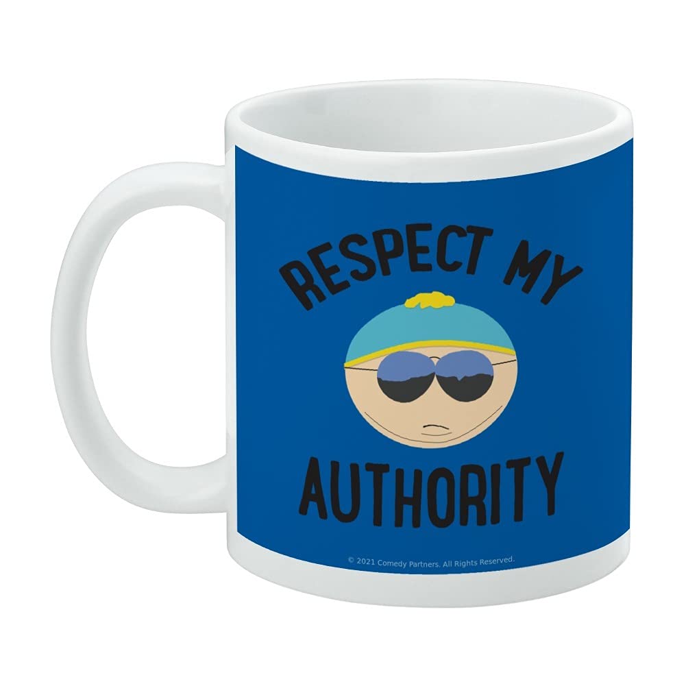 GRAPHICS & MORE South Park Cartman Respect my Authority Ceramic Coffee Mug, Novelty Gift Mugs for Coffee, Tea and Hot Drinks, 11oz, White