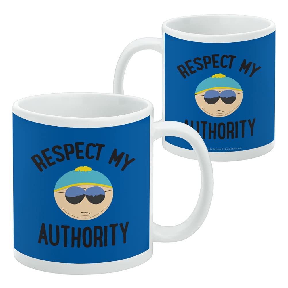 GRAPHICS & MORE South Park Cartman Respect my Authority Ceramic Coffee Mug, Novelty Gift Mugs for Coffee, Tea and Hot Drinks, 11oz, White