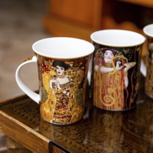 Porcelain Awakening Mug Gustav Klimt Adele Bloch-Bauer Mug 12 Fl oz. Tea Cup Coffe Mug for Parties