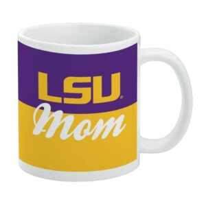 graphics & more lsu mom ceramic coffee mug, novelty gift mugs for coffee, tea and hot drinks, 11oz, white