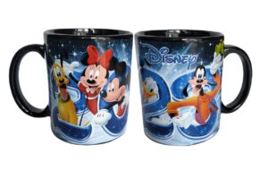 disney mickey mouse and friends 2023 tip the hat black ceramic mug, collectible character coffee cups and novelty gifts for men or women, 11 ounces